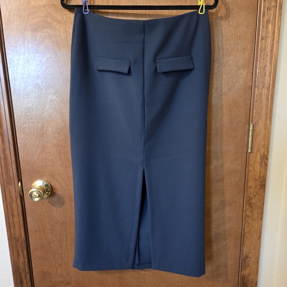 Worthington Classic Navy Midi Skirt